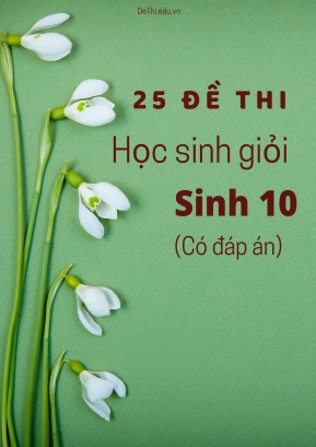 Bộ 25 Đề thi học sinh giỏi Sinh 10 (Có đáp án)